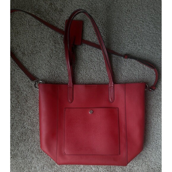 MICHAEL KORS JET SET TRAVEL LARGE Saffiano Bright Red Leather Tote Bag Dividers - Picture 7 of 16